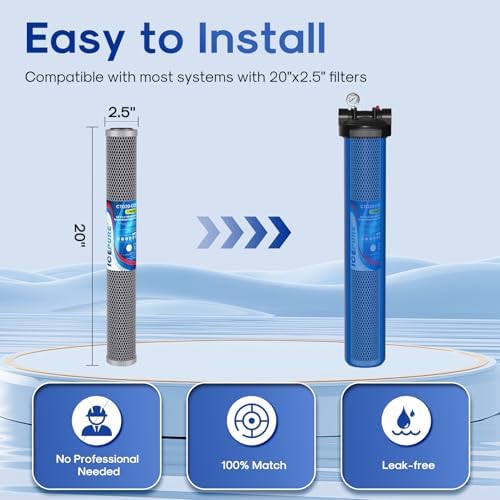ICEPURE 20" x 2.5" Whole House Water Filter, Lead & Heavy-Metal Removal - Image 5