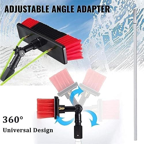Window Cleaning Pole Water Fed Telescopic Brush Extendable Cleaner Conservatory Roof Cleaning Tools for Photovoltaic Panel Cleaning Trucks Windows Brush Head(Color : 6m/1