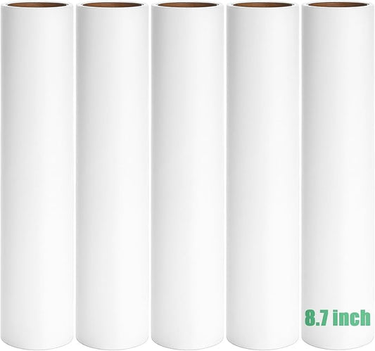 8.7 inch Lint Roller Refills Only, Compatible with Mammoth Lint Roller, Extra Large Sticky Roller Refill 5 Rolls, 60 Sheets per Roll, Total 300 Sheets, Perfect for Pets (8.7'' Wide) by MINGRACE