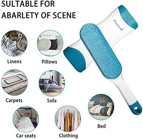 2 Pack Furniture Lint Remover Brushes, Double Sided Self Cleaning Loose Hair Catcher for Pet, Hair Cleaner for Clothes, Sofa, Carpet - Image 3