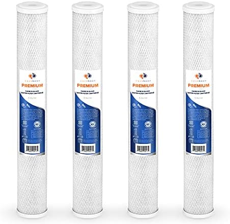 Aquaboon Premium 5 Micron Carbon Filter 20 x 2.5 CTO Activated Carbon Water Filter Replacement Cartridge Compatible with EP-20, CB-25-2005, 4-Pack by Aquaboon