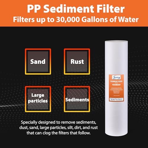 iSpring F2WGB22BKS 4.5” x 20” 2-Stage Whole House Water Filter Replacement Pack, Reduces Sediments, Heavy Metals, Chlorine, PFAS, Hydrogen Sulfide, Chloramine, Fits WGB22B-KS - Image 3