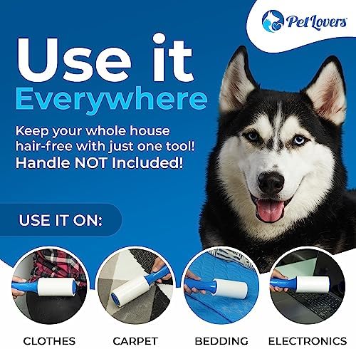 PetLovers Extra Sticky Lint Roller 6 Pack of Refills Only - No Handle Included - 90 Sheets Per Refill 540 Sheets Total - Image 5
