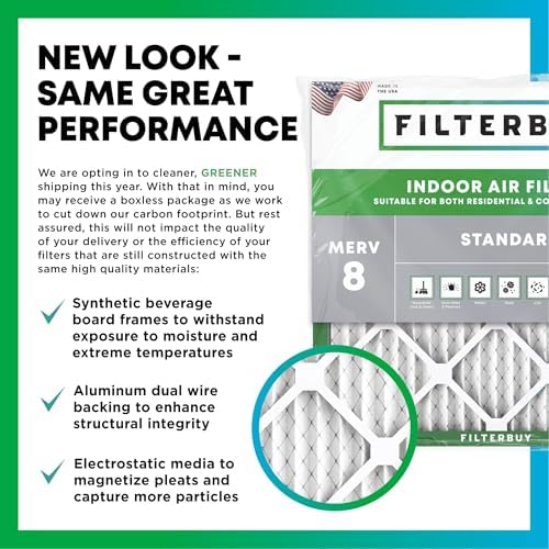 Filterbuy 15.75x27.63x3.5 Air Filter MERV 8 Dust & Allergy Defense (4-Pack) - Image 3