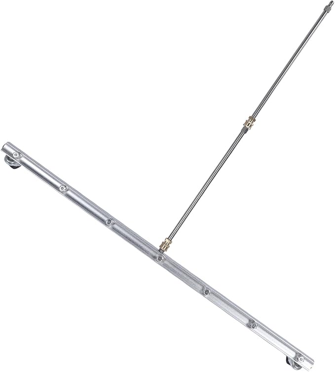 Pressure Washer Cleaner Stainless Steel 39.37inch Heavy Duty Water Broom with 1/4inch Quick Connector for Household Business Cleaning Surface Debris Removal (for Undercarriage Cleaner)