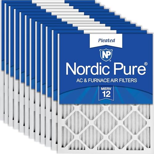 Nordic Pure 20x24x1 Pleated MERV 12 Air Filters 12 Pack by NordicPure
