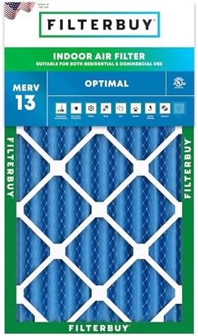 Filterbuy 12x20x4 Air Filter MERV 13 Smoke & Allergy Defense (1-Pack) by Filterbuy