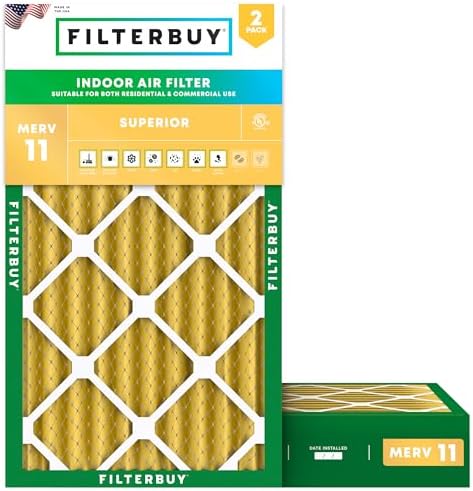 Filterbuy 12x24x4 Air Filter MERV 11 Pet & Allergy Defense (2-Pack) by Filterbuy