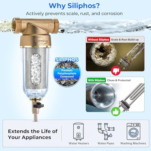 iSpring WSP-50SLS Spin Down Sediment Filter & Scale Inhibitor, 50 Micron - Image 3