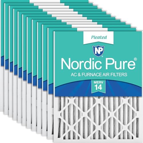 Nordic Pure 16x25x2 Pleated MERV 14 Air Filters 12 Pack by NordicPure