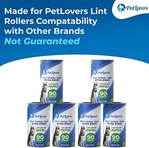 PetLovers Extra Sticky Lint Roller 6 Pack of Refills Only - No Handle Included - 90 Sheets Per Refill 540 Sheets Total - Image 3