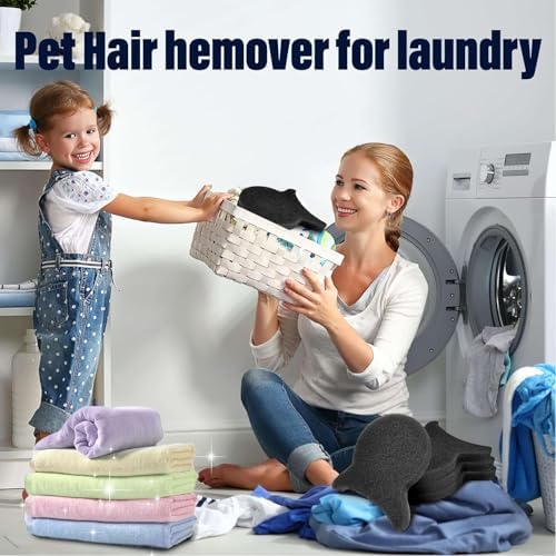 Pet Hair Remover for Laundry, Reusable Dog & Cat Hair Remover Tool, Effectively Removes Pet Hair, Lint and Dander from Bedding and Clothing, Suitable for Washing Machines, Dryers 6PCS - Image 2