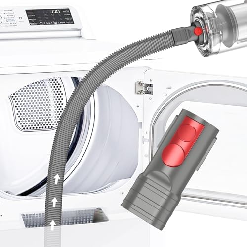 Sealegend Dryer Vent Cleaner Kit Compatible with Dyson Dryer Lint Vacuum Attachment for Dyson V7 V8 V10 V11 V12 V15 etc Cordless Vacuum Cleaner Removes Deep Lint | Gray Dryer Lint Trap Clean Hose Compatible with Dyson Dyson V7 V8 V10 V11 V12 V15 V15s C... by Sealegend