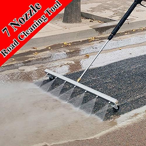 High Pressure Washer Cleaner 7 Nozzle Road Cleaning Tool, 4000 Road Cleaning Machine