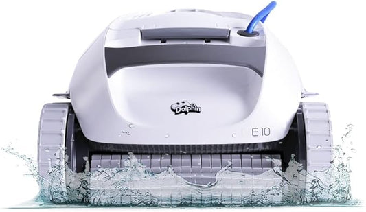 Dolphin (2026 Model) E10 Automatic Robotic Pool Vacuum Cleaner, Active Scrubber Brush, Top Load Filters Access, Ideal for Above-Ground Pools up to 30 FT in Length
