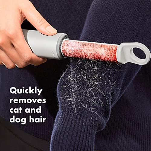 OXO Good Grips Reusable Lint Roller | Pivoting Head in All Directions, Self-Cleaning Case, Ideal for Collecting Lint, Pet Fur, Cat & Dog Hair, - Image 3