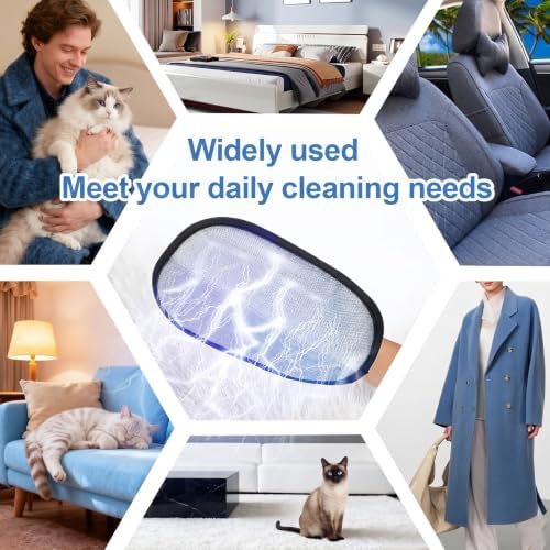 2-Pack Pet Hair Removal Glove, 5-Finger Electrostatic Fur Remover, Reusable Magnetic Lint Brush Tool for Dogs & Cats, Deep Clean Sweeper for Couch, Carpet & Car Seat - Image 6