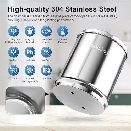 IceJoy Ultra-Filtration Gravity Water Filter System, Stainless Steel Countertop Purifier, NSF/ANSI 42 Certified, 2.25G Carbon Block - Image 6