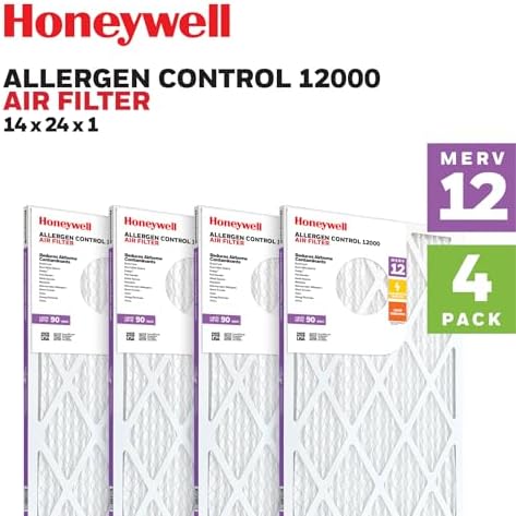 Honeywell 14x24x1 MERV 12 Electrostatic Pleated HVAC AC Furnace Air Filter (4-Pack) | Replacement Filter for Home Use | Made in USA - Image 2