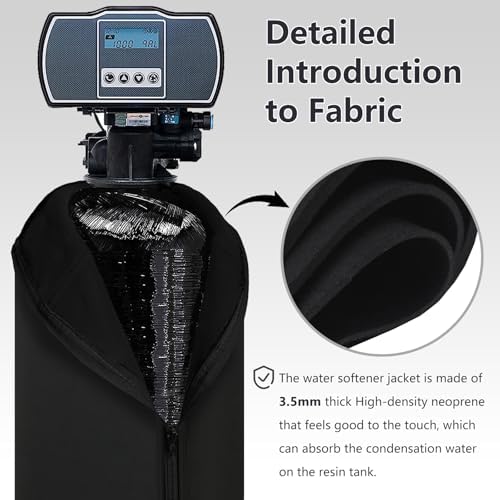 Bitubi Water Softener Neoprene Sweat Jacket, Outdoor Water Softener and Filter Tank Cover to Prevent Sweating, Water Softener Insulated Cover (10x54, Black) - Image 3