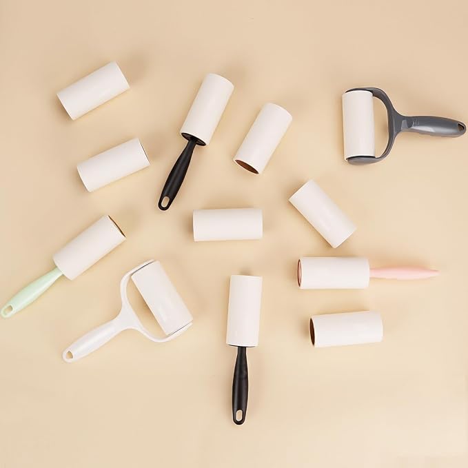 Lint Rollers for Pet Hair Extra Sticky Lint Roller for Clothes Lint Removal 4 Sticky Rolls with 2 Handles (Black/Black Handles & 4 Refills) - Image 7
