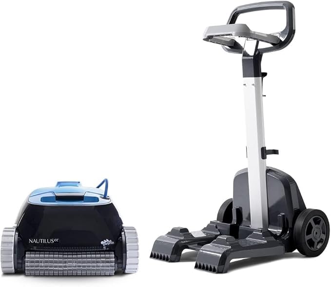 Dolphin Nautilus CC Automatic Robotic Pool Vacuum Cleaner, Always Cleaning, Never Charging, Includes Caddy for Easy Transport and Storage, Ideal for In-Ground Pools up to 33 FT in Length