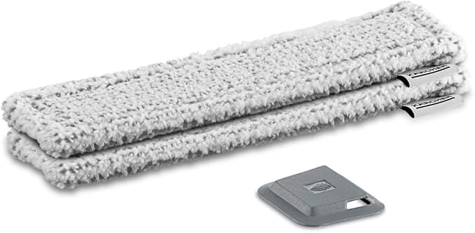 K??rcher WV Window Pads for Outdoor Use - Microfiber Window Cloths - Compatible with WV 1 and WV 6 Electric Window Vacuum Squeegees - 2 Pack
