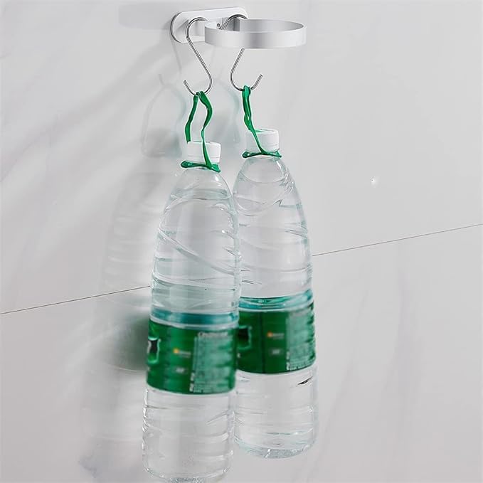 Toilet Brush Holders with Glass Caddy Cup Holder Punch Bath Wall Shelf Matte Silver Aluminum Handle Bathroom Cleaning Tools
