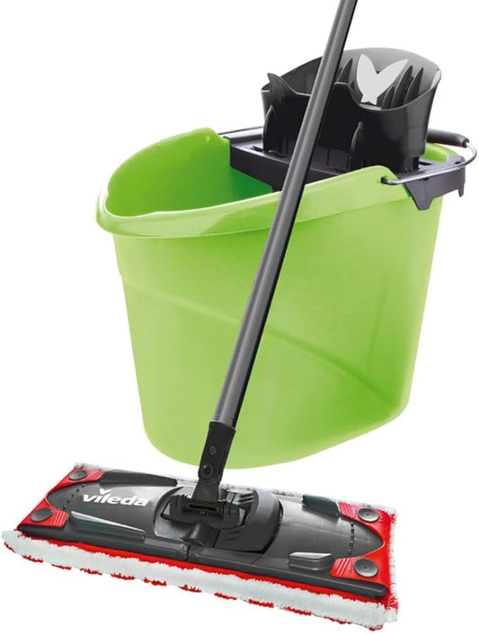 Vileda Ultramat 2in1 Floor Cleaning Set, Plastic, Green, 29.5 x 45 cm 2 Units