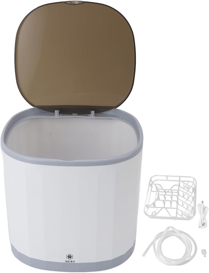 Mini Dishwasher, Portable and Fully Automatic with 360° Omni Directional Function, 4L 5V USB Rechargeable, Ideal for Washing Dishes, Tea Cups at Home