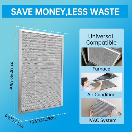 UBeesize 14x24x1 Reusable Electrostatic Air Filter HVAC AC Furnace Filter,MERV 8,Washable, Lasts a Lifetime,Permanent Air Filter,Breathe Fresher,Home And Office(Actual Size:13.38x23.38x0.82 Inch) - Image 3