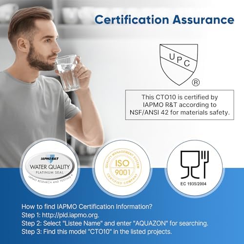 PUREPLUS 1 Micron 2.5" x 10" Whole House CTO Carbon Water Filter,2 PACK - Image 2