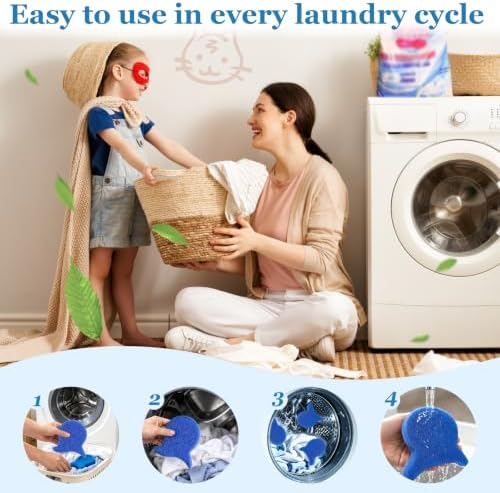 Pet Hair Remover for Laundry, 6PCS Reusable Dog Hair Remover Tool | Dryer Lint Catcher Effectively Removes Dog&Cat Hair Lint and Dander for Clothing Beds Sofa Carpets Pet Beds Car Seats - Image 3