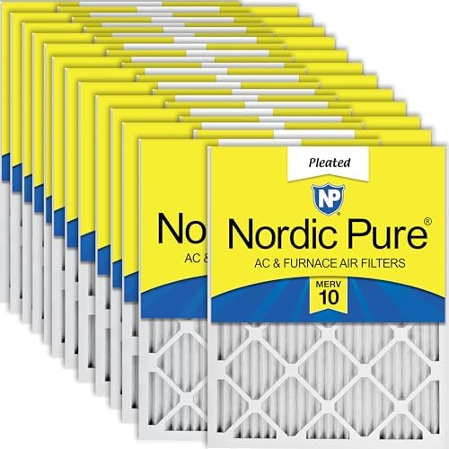 Nordic Pure 20x25x1 Pleated MERV 10 Air Filters 24 Pack by NordicPure