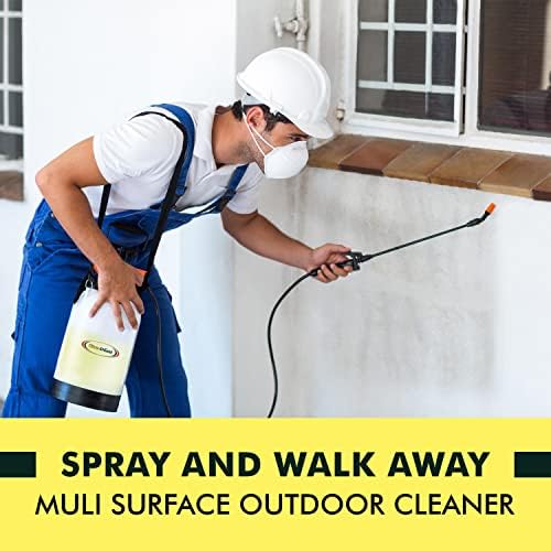 Outdoor - Concrete, Roof, Walls, Headstone, Deck, and Vinyl Siding Cleaner - RTU Outdoor Cleaner, Pack of 1