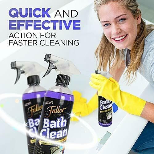 Fuller Brush Bath Clean ?€? 24 oz Bathroom Cleaner Refill Bottle ?€? Dissolves Soap Scum, Hard Water Stains & Mineral Build-Up ?€? For Sinks, Showers & Tubs