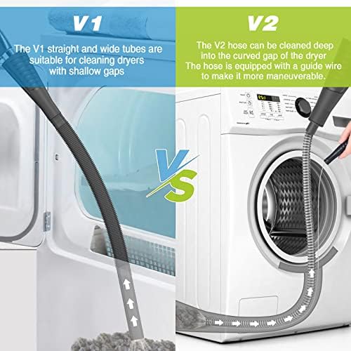 Sealegend 2PCS Dryer Vent Cleaner Kit Dryer Lint Vacuum Attachment | Flexible Dryer Vent Vacuum Hose Attachment,Lint Remover Hoses with Guide Wire,Dryer Lint Trap Cleaner (Black) - Image 5