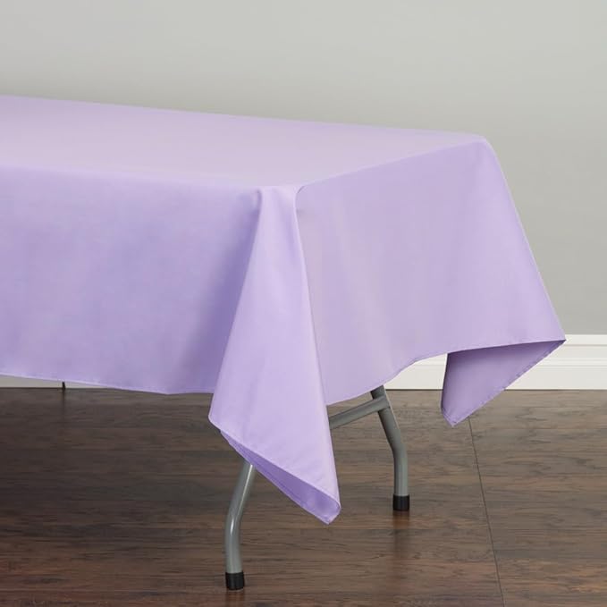 LinenTablecloth 60 x 102-Inch Rectangular Polyester Tablecloth Lavender