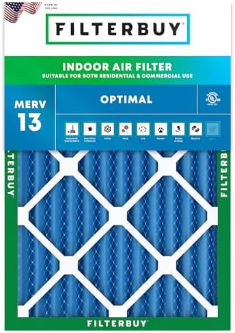 Filterbuy 28x30x2 Air Filter MERV 13 Smoke & Allergy Defense (1-Pack) by Filterbuy