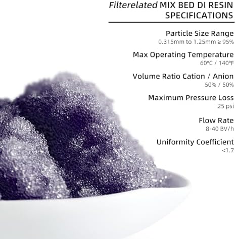 Filterelated Mixed Bed DI Resin Refill, Purple Color Changing, RODI, 5L - Image 4