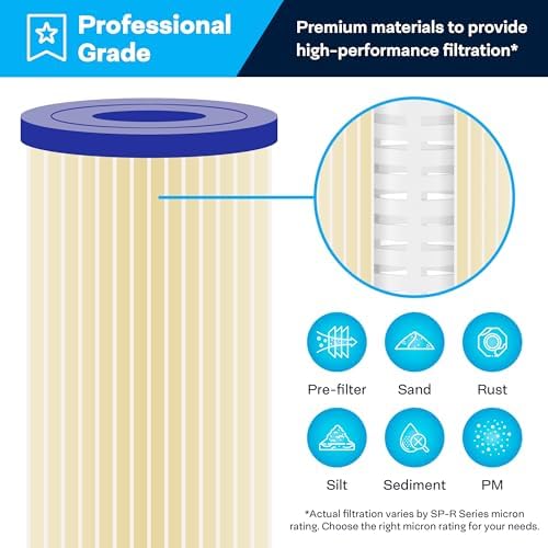 SpiroPure SP-R20-20 20x2.5 20 Micron Sediment Water Filter SPC-25-2020 20PK - Image 5