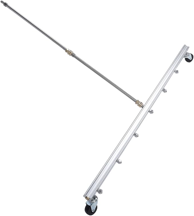 Pressure Washer Cleaner Stainless Steel 39.37inch Heavy Duty Water Broom with 1/4inch Quick Connector for Household Business Cleaning Surface Debris Removal (for Floor)