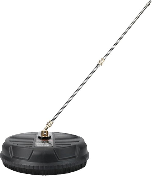 Stainless Stee Power Washer Broom,15in 4000PSI, Disc Surface Cleaner for Driveways and Decks,Heavy Duty Brass and Stainless Steel Construction,Wide Application,Quick Connect, Power Washer Accessories