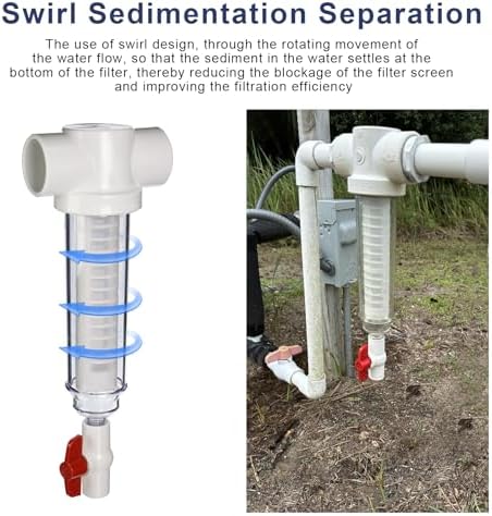1-1/2" 100 Mesh Spin Down Sediment for 8" Rusco Vu Flow Well Filter Screen - Image 5