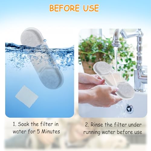 12 Pack Dog Water Fountain Filters Fit for WF120/WF160/DYSJ01 Large Dog Water Bowl Dispenser 3.2Gal/12L and 4.2Gal/16L Automatic Pet Fountain - Image 5