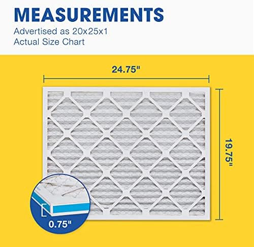Aerostar Air Filter 20x25x1 MERV 11 AC Filter, HVAC, Furnace Filter, 6 Pack - Image 5