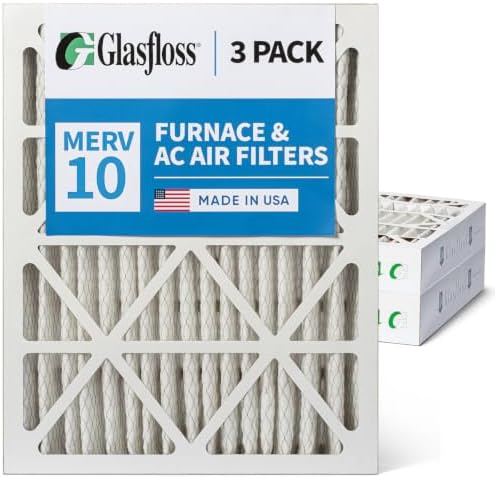 Glasfloss 16x20x4 MERV 10 AC Furnace 4" Pleated Air Filters Box of 3 - Image 7
