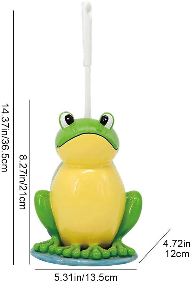 Toilet Brushes & Holders Novelty Toilet Brush Holder Cartoon Frog Cow Monkey Resin Toilet Scrubber Set Toilet Brush Cleaning Tool