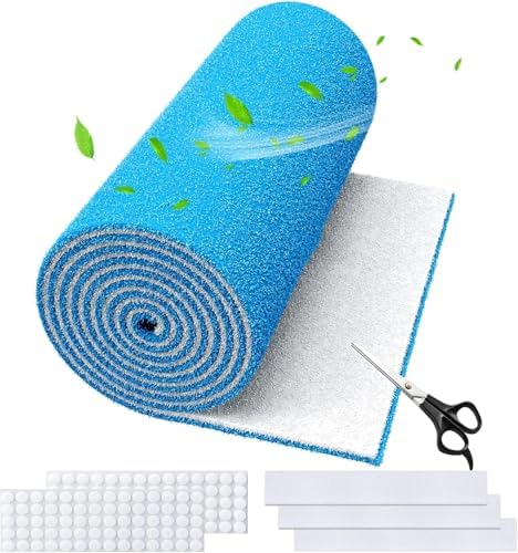 Air Vent Filters,20"x100"Cut to Fit Air Filter Material (80+Filters),MERV 8 Electrostatic Air Vent Filter for Home Floor, Grilles, Ceiling, HVAC Furnace Vents, With 48PCs Adhesive Hook Tape by Demiwise