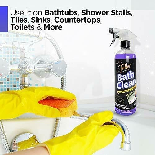 Fuller Brush Bath Clean ?€? 24 oz Bathroom Cleaner Refill Bottle ?€? Dissolves Soap Scum, Hard Water Stains & Mineral Build-Up ?€? For Sinks, Showers & Tubs